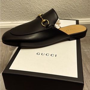 BRAND NEW GUCCI WOMEN’s PRINCETOWN Leather Slipper size 37